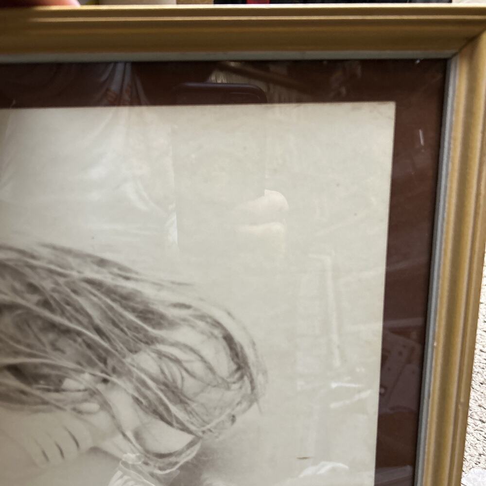 Vintage graphite/pencil Study Drawing Nude Female Pose Matted Framed - Picture 6 of 9